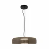 Zambelis Suspension LED 23053, gris fumé, verre, 1 lampe, Ø 42 cm| Suspensions Led|Suspensions