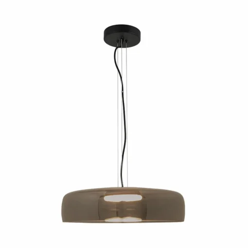 Zambelis Suspension LED 23053, gris fumé, verre, 1 lampe, Ø 42 cm| Suspensions Led|Suspensions