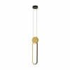 Zambelis Suspension LED 23100, noir, anneau doré, aluminium| Suspensions Led|Suspensions