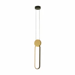 Zambelis Suspension LED 23100, noir, anneau doré, aluminium| Suspensions Led|Suspensions