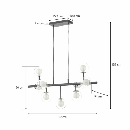 Schuller Valencia Suspension LED Altais, à 9 lampes, non dimmable| Suspensions Led|Suspensions