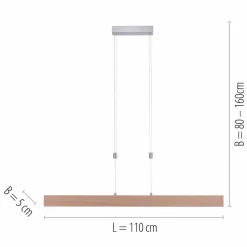 JUST LIGHT. Suspension LED Amanda aspect bois, dimmable| Suspensions Led|Suspensions