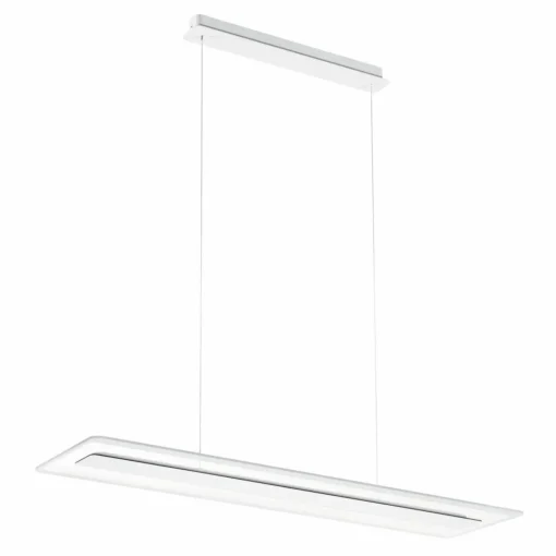 Linea Light Suspension LED Antille verre rectangulaire blanche| Suspensions Led|Suspensions