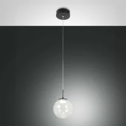 Fabas Luce Suspension LED Ariel, à 1 lampe, Ø 15cm, verre, variateur d'intensité, CCT| Suspensions Led|Suspensions