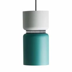 B.lux Suspension LED Aspen S blanc-turquoise 17cm court| Suspensions Led|Suspensions