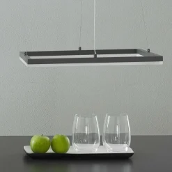 Fabas Luce Suspension LED Bard 42x42 cm, anthracite| Suspensions Led|Suspensions