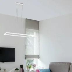Fabas Luce Suspension LED Bard 92x32 cm en blanc| Suspensions Led|Suspensions