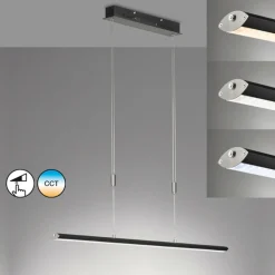 FISCHER & HONSEL Suspension LED Beat, noir/nickelé, longueur 113 cm| Suspensions Led|Suspensions