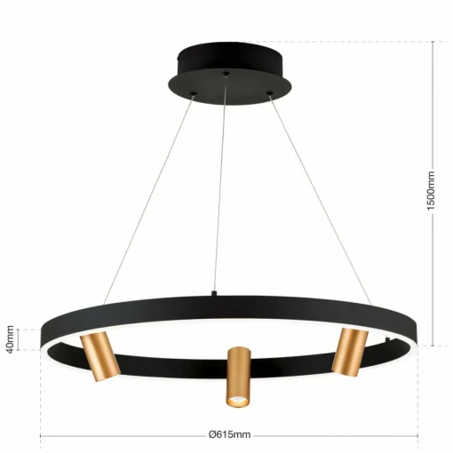 ORION Suspension LED Berlin avec 3 spots| Suspensions Led|Suspensions
