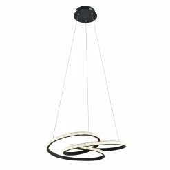 Viokef Suspension LED Berlin, noire, forme circulaire| Suspensions Led|Suspensions