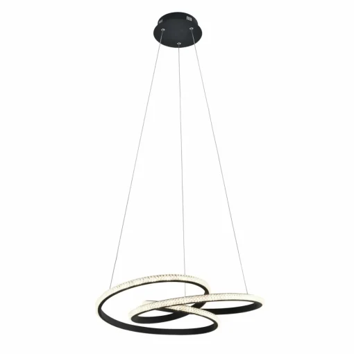 Viokef Suspension LED Berlin, noire, forme circulaire| Suspensions Led|Suspensions