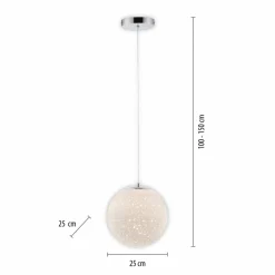 Paul Neuhaus Suspension LED Bolo, verre, ciel étoilé| Suspensions Led|Suspensions