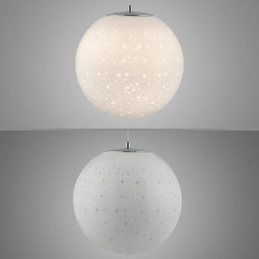 Paul Neuhaus Suspension LED Bolo, verre, ciel étoilé| Suspensions Led|Suspensions