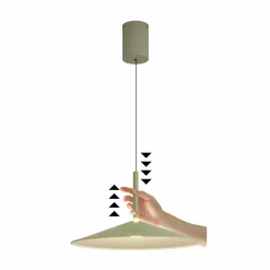 Mantra Iluminación Suspension LED Calice, vert, Ø 47,5 cm, réglable en hauteur| Suspensions Led|Suspensions