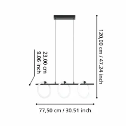 EGLO Suspension LED Caranacoa à 3 lampes| Suspensions Led|Suspensions