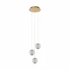 Lucide Suspension LED Cintra, Ø 25 cm, transparent/doré, acrylique| Suspensions Led|Suspensions