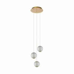 Lucide Suspension LED Cintra, Ø 25 cm, transparent/doré, acrylique| Suspensions Led|Suspensions