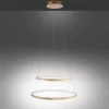 JUST LIGHT. Suspension LED Circle dorée, à 2 lampes| Suspensions Led|Suspensions