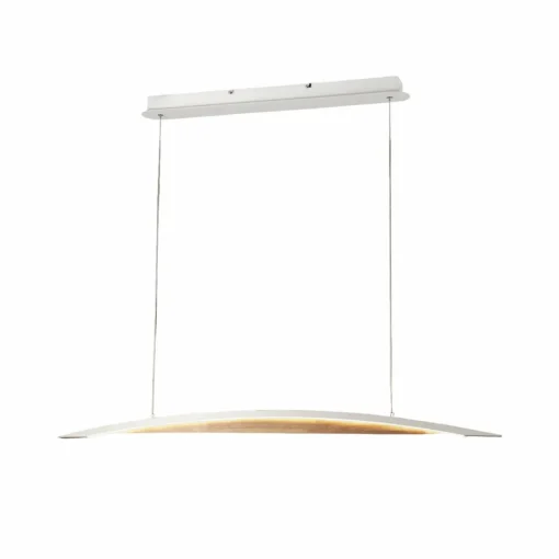 Fabas Luce Suspension LED Cordoba, longueur 110 cm, métal/bois, intensité variable| Suspensions Led|Suspensions