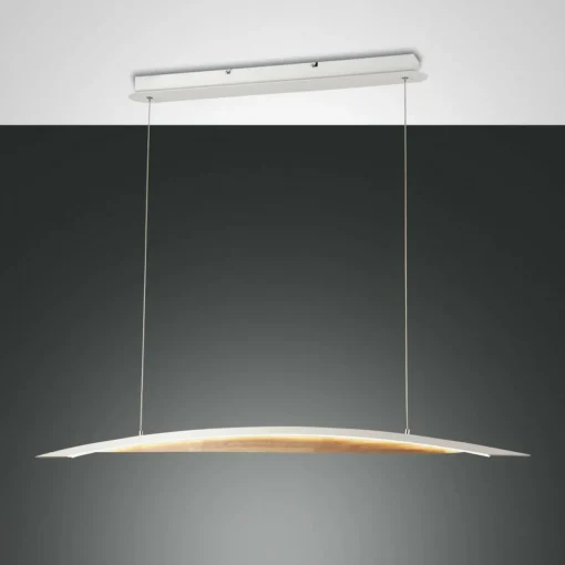 Fabas Luce Suspension LED Cordoba, longueur 110 cm, métal/bois, intensité variable| Suspensions Led|Suspensions