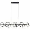 JUST LIGHT. Suspension LED Curls, noir, métal, longueur 99 cm, intensité variable| Suspensions Led|Suspensions