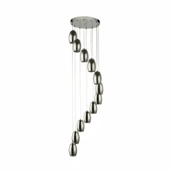 Searchlight Suspension LED Cyclone, 12 lampes, fumé, verre| Suspensions Led|Suspensions