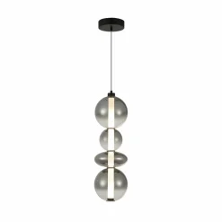Eko-Light Suspension LED Daphne, verre gris-transparent, hauteur 62 cm| Suspensions Led|Suspensions