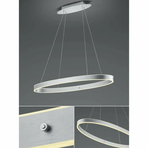 HELL Suspension LED Delta, ronde, aluminium mat| Suspensions Led|Suspensions