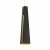 FARO BARCELONA Suspension LED en aluminium Pluma, noir/doré| Suspensions Led|Suspensions