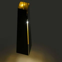 FARO BARCELONA Suspension LED en aluminium Pluma, noir/doré| Suspensions Led|Suspensions