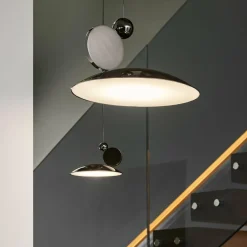 Carpyen Suspension LED Equilibrium Ø 18cm noir/nickel| Suspensions Led|Suspensions