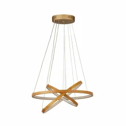 Searchlight Suspension LED Eternity, doré, bambou, Ø 50 cm| Suspensions Led|Suspensions