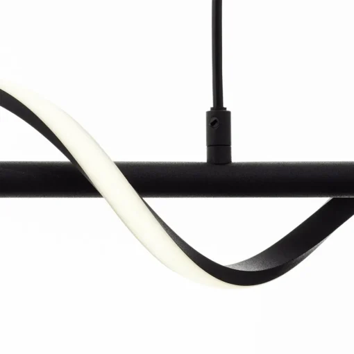 Brilliant Suspension LED Eunice, longueur 80 cm, noir, métal| Suspensions Led|Suspensions