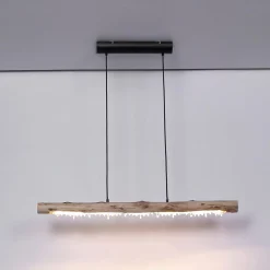 Globo Suspension LED Felicitas en bois, longueur 100 cm| Suspensions Led|Suspensions