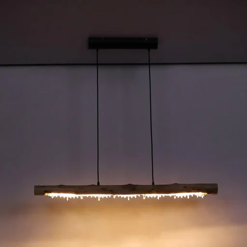 Globo Suspension LED Felicitas en bois, longueur 100 cm| Suspensions Led|Suspensions