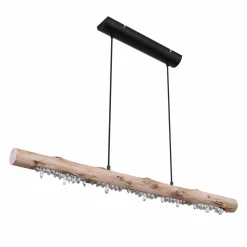 Globo Suspension LED Felicitas en bois, longueur 100 cm| Suspensions Led|Suspensions