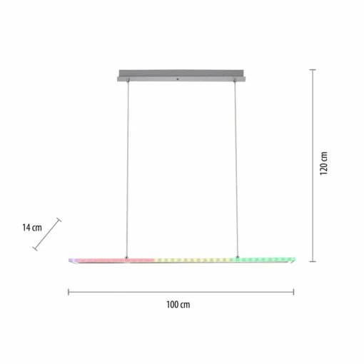 JUST LIGHT. Suspension LED Felix60, 100x14 cm| Suspensions Led|Suspensions
