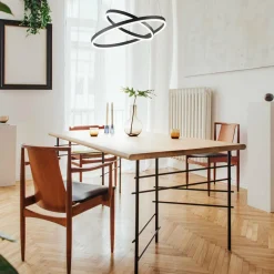 Fabas Luce Suspension LED Giotto, à 2 lampes, noire| Suspensions Led|Suspensions