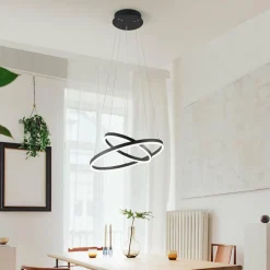 Fabas Luce Suspension LED Giotto, à 2 lampes, noire| Suspensions Led|Suspensions