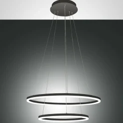 Fabas Luce Suspension LED Giotto, à 2 lampes, noire| Suspensions Led|Suspensions