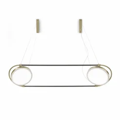 Sil-Lux Suspension LED Giotto, à 2 lampes, groupée, dorée| Suspensions Led|Suspensions