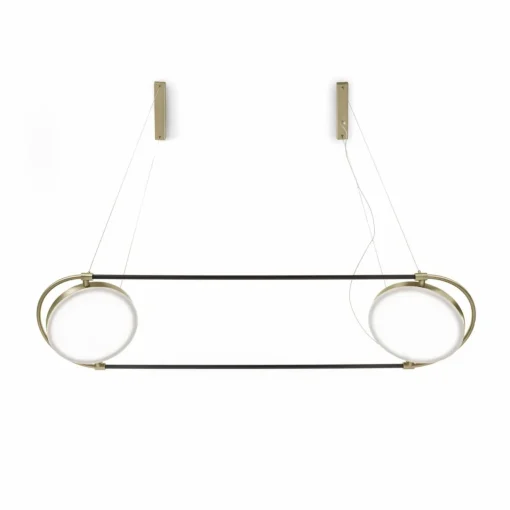 Sil-Lux Suspension LED Giotto, à 2 lampes, groupée, dorée| Suspensions Led|Suspensions