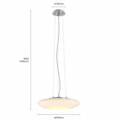 Lindby Suspension LED Gunda verre opale blanc| Suspensions Led|Suspensions