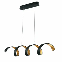 Eco-Light Suspension LED Helix, noir-doré, 80 cm| Suspensions Led|Suspensions