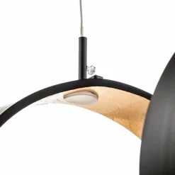 Eco-Light Suspension LED Helix, noir-doré, 80 cm| Suspensions Led|Suspensions