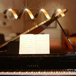 Eco-Light Suspension LED Helix, noir-doré, 80 cm| Suspensions Led|Suspensions