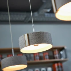 Domus Suspension LED LARAfelt S, Ø20cm, gris/blanc cassé| Suspensions Led|Suspensions