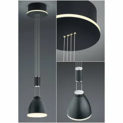HELL Suspension LED Leni, à 1 lampe, noire| Suspensions Led|Suspensions