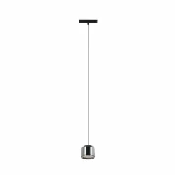Lindby Suspension LED Lumaro,noir,Ø8,2cm,alu,48V,intensité variable| Luminaires Led D'Intérieur