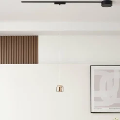 Lindby Suspension LED Lumaro, or, Ø 8 cm, aluminium,48V,intensité variable| Luminaires Led D'Intérieur